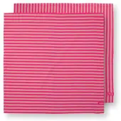 Pip studio Geschirrtuch Stripes Pink 65 x 65 cm (2er-Set)