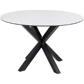 Ebuy24 Esstisch Heaven Weiß & Metall - ca. 119 cm Durchmesser