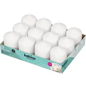 Bolsius Stumpen 80/58 mm (12er Tray) - weiß