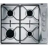 Whirlpool AKM 268/IX, Edelstahl, Integriert, Gaskochfeld, 4 Zone(n), 4 Zone(n), Groß