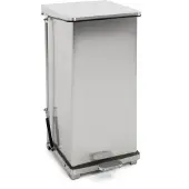 Huismerk Industrieller Tritt-Mülleimer 90 Liter - Matt Edelstahl