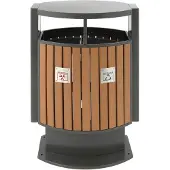 Vepa Bins Abfallbehälter für Abfalltrennung draussen Holz Optik (31650422)