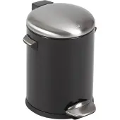 EKO Mülleimer Belle Deluxe 5 Liter schwarz matt Edelstahl Abfalleimer