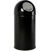 Huismerk - Abfallbehälter mit Druckdeckel 40 Liter - Steel Plastic - Schwarz
