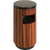 V-Part Outdoor-Mülleimer 33 Liter Schwarz/Holz VB789458