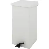 Dutch Design Brand Tritt-Mülleimer Carro-Kick, feuerfest, Soft-Close-Deckel, 55 Liter, B 300 x T 300 x H 600 mm, weiß