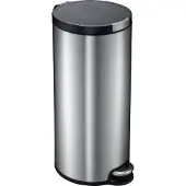 EKO - Artistic Treteimer 30 Liter - Stainless steel Plastic - Matt Edelstahl