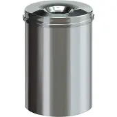 Huismerk Schwer Entflammbarer Papierkorb Silber Rostfreier Edelstahl 30L