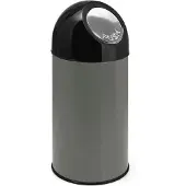 Huismerk Abfalleimer mit Push-Deckel Metallic Silber 40L