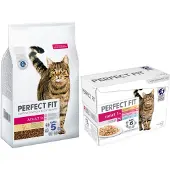 Perfect Fit Adult 1+ Trockenvollnahrung mit Huhn für ausgewachsene Katzen 7 kg