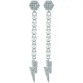 Philipp Plein Ohrringe Damen Edelstahl silber, ONE SIZE 729073-0001-09999