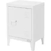 ML-Design Aktenschrank 40x30x57,5 cm Weiß | Stahl, 1 Tür, 4 Beine