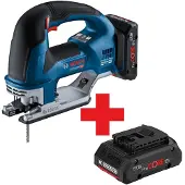 Bosch Akku-Stichsäge GST 18V-155 BC, 2 Akku Akku ProCORE18V 4.0Ah, Ladg. u. L-BOXX
