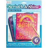 Ooly kreatives Spielzeug Scratch & Shine Affirmationen Kunstset
