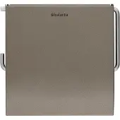 Brabantia ReNew Toilettenpapierhalter mit Klappe Platinum