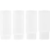 Ferm Living Ripple Long Drink Glasses Set of 4 Frosted - , Ripple, Weiß, Glas