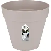 Elho Pflanzgefäß 'Loft Urban round 25', warm grey, ca. Ø 24,5 x H 22 cm