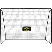 Umbro Fußballtor - Fussballtor 300 x 120 x 205 cm - Fußball Tor - Fussballtore für Garten Kinder und Erwachsene - Fussball Trainingszubehör für Innen und Außen - Metall - Schwarz/Gelb
