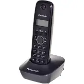 Panasonic KX-TG1611, DECT-Telefon, 50 Eintragungen, Anrufer-Identifikation, Schwarz