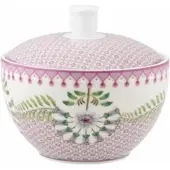 Pip studio Zuckerdose Lily & Lotus Tiles Lilac 300 ml (4er-Set)