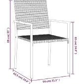 vidaXL 5-tlg. Garten-Essgruppe Poly Rattan und Stahl