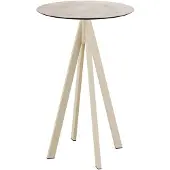 Essentials Infinity Stehtisch Sand gestell + Moonstone HPL Ø70 cm