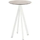 Essentials Infinity Stehtisch Weiß gestell + Moonstone HPL Ø70 cm