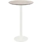 Essentials Urban Stehtisch Weiß gestell + Moonstone HPL Ø70 cm