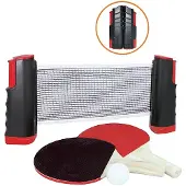 Alert Tischtennis Set Netz, 2 Schläger, 1 Ball