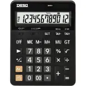 Desq Taschenrechner Business Classy XLarge 30321, 12-stelliges LC-Display, Solar- & Batteriebetrieb