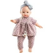 Paola Reina Puppe Sonia (Punkte/rosa) mit Mechanismus (36cm)