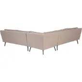 Beliani Garten-Ecksofa Beige Stoffbezug L-förmig 5-Sitzer Modulsofa Modern Garten Terrasse Wohnzimmer Möbel Wohnecke Wohnlandschaft Sitzecke Sitzmöbel