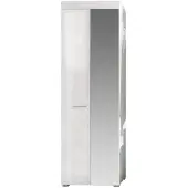 Ebuy24 Amira Kleiderschrank 2 Türen, weiss, weiss hochglanz.
