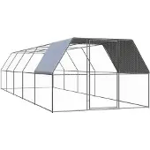 Super Merchant Outdoor-Hühnerkäfig 3x10x2 m Verzinkter Stahl