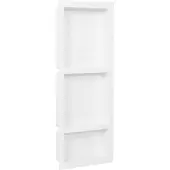 vidaXL Duschnische mit 3 Fächern Hochglanz-Weiß 41x99x9 cm
