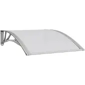 vidaXL Türvordach Grau und Transparent 100x75 cm Polycarbonat
