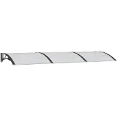 vidaXL Türvordach Schwarz 300x100 cm Polycarbonat