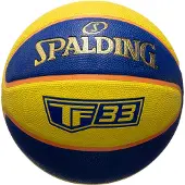 Spalding Tf-33 Gold Fiba Rubber Basketball Trainingsball Spielball Blau || Größe OS
