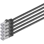 S-Impuls S/CONN RJ45-RJ45, m-m, 0.5m, 0,5 m, Cat7, S/FTP (S-STP), RJ-45, RJ-45, Schwarz