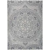 vidaXL Outdoor-Teppich Flachgewebe 200x280 cm Blaues Muster