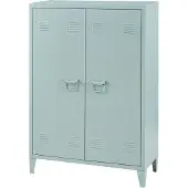 En.casa Metallschrank Oripää 110x75x33 cm Graublau []