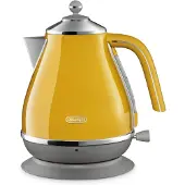 De'Longhi De’Longhi Icona Capitals, 1,7 l, 2000 W, Gelb, Edelstahl, Wasserstandsanzeige, Drahtlos