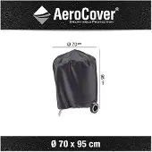 AeroCover Schutzhülle L für Grills Ø67 cm Grillhülle Grillabdeckung H95xB70cm