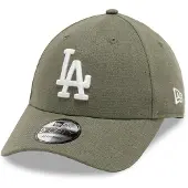 New Era 9Forty Strapback Cap Leinen Los Angeles Dodgers Oliv