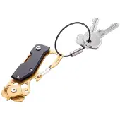 Troika Multitool Toolinator, KTL25/GO, 10 Funktionen, gold / schwarz, Schlüsselanhänger mit Karabiner