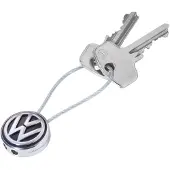 Troika VW LOOP VOLKSWAGEN Schlüsselanhänger VW-Logo, rund, schwarz/grau