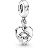 Pandora 799294C01 Silber Charm-Anhänger Freunde für immer Herz