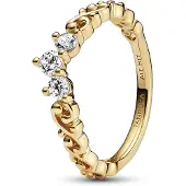 Pandora 162232C01 Damenring Edle Tiara mit Wirbel Goldfarben