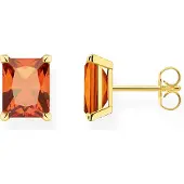 Thomas Sabo H2201-472-8 Damen-Ohrringe Ohrstecker Goldfarben Oranger Stein
