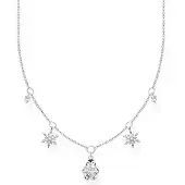 Thomas Sabo Halskette Pinguin und Schneeflocken Silber